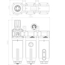 3-Stage air filter dryer system 1/2" 